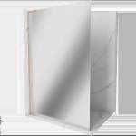 Mexen Kioto L стационарна душ стена Walk-in 110 x 200 cm, огледало, матирана мед - 800-110-103-65-50 (800-110-103-65-50)