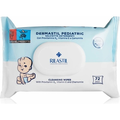 Rilastil Dermastil Pediatric jemné čisticí ubrousky pro děti 72 ks