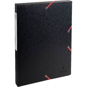 Exacompta A4 2, 5cm черна преспандирана картонена гумена кутия P2070-0185 (P2070-0185)