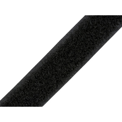 Suchý zip plyš šíře 20 mm, střední, černá