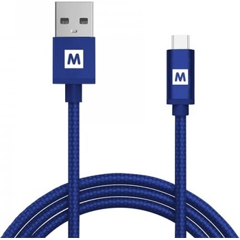 MAX MUC2100BL micro USB 2.0 opletený, 1m, modrý