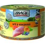 MAC's Mac’s Dog Adult, консерва за пораснали кучета, БЕЗ ЗЪРНО, с пуйка, боровинки и кайсии (мин. 70% месо), 200 гр - Германия - 946VE