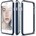 elago Bumper Case - бъмпер и комплект защитни покрития за дисплея и задната част за iPhone 8, iPhone 7 (тъмносин)