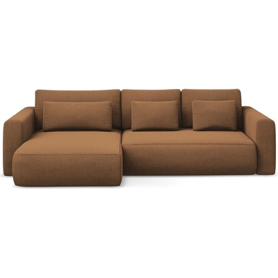 makamii Теракотен разтегателен ъглов диван с място за съхранение (ляв ъгъл) Kapua - Makamii (KAPUA_LCF_M_24_P1_C9)