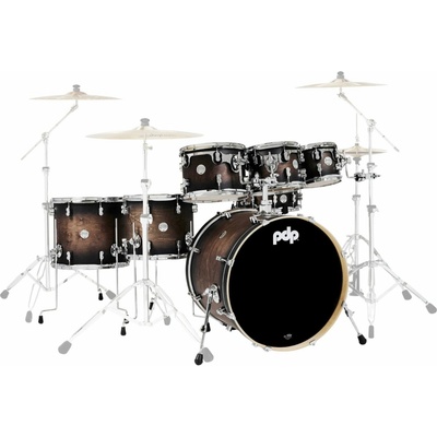 PDP by DW Concept Maple 7 Satin Charcoal Burst Lacquer