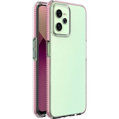 HQWear Силиконов кейс Spring Case за Realme C35, със светлорозова рамка (9145576265116)