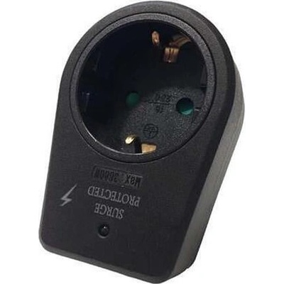 EUROLAMP Eurolamp Адаптер Шуко със защита, черен (10386)
