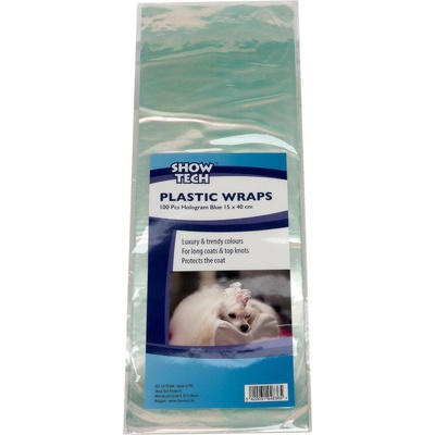 Show Tech Plastic Wraps 100 Pcs Hologram Blue
