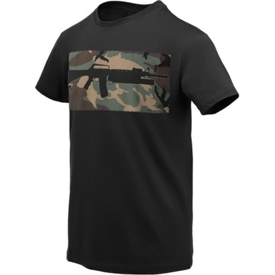 Tričko Helikon-Tex Combo Černá/US Woodland – Zboží Dáma