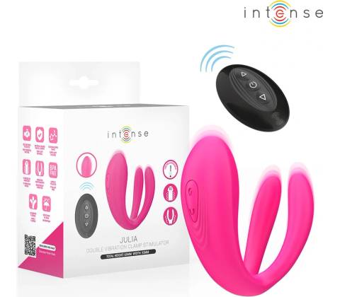 Intense julia double vibrator clamp stimulator remote control