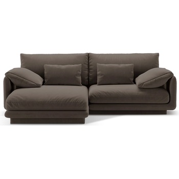 Micadoni Кафяв кадифен ъглов диван (ляв ъгъл) Torino - Micadoni (MIC_LC_S_184_F1_TORINO5)