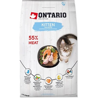ONTARIO Онтарио Котенце Сьомга 6, 5 кг