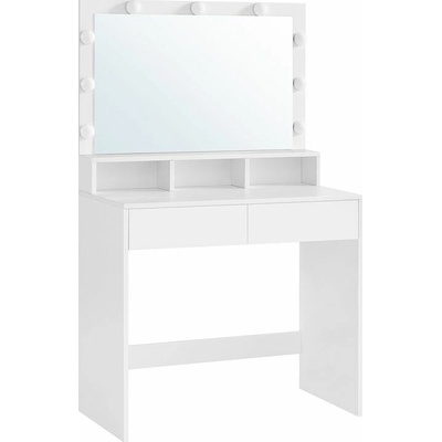 SongmicsHome Vanesa RDT120T10 s veľkým zrkadlom a osvetlením 80 x 40 cm biely