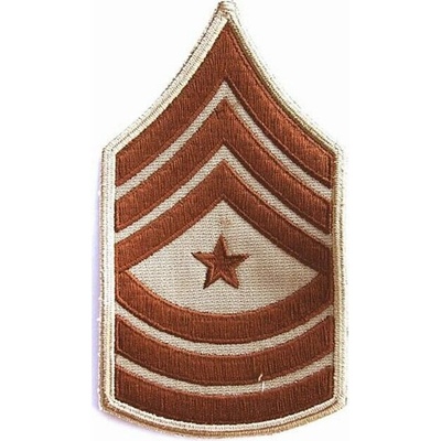 Nášivka: Hodnost US ARMY rukávová Sergeant Major béžová | hnědá
