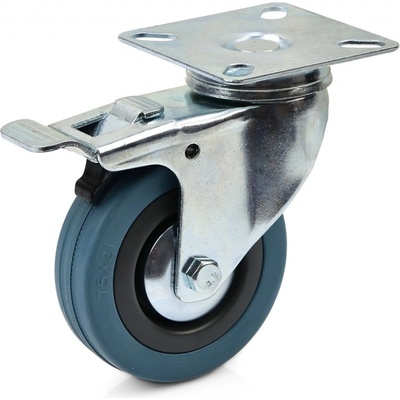 Pro-Tech Tools Koliesko na vozíky PP/guma 75x21mm otočné s brzdou 15928