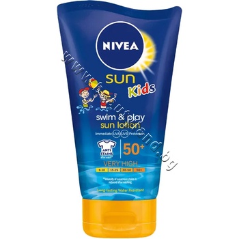 Image 1 of Nivea Лосион Nivea Sun Kids Swim & Play Lotion SPF 50+, p/n NI-85833 - Детски водоустойчив слънцезащитен лосион (NI-85833)