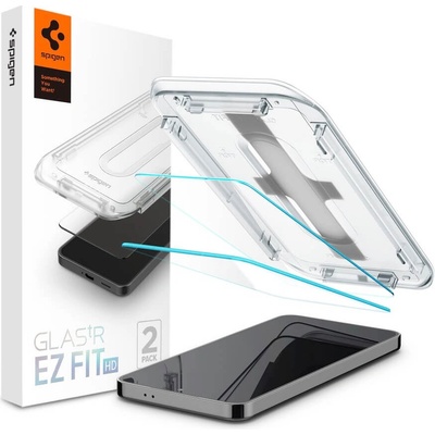 Spigen Glas. tR EZ Fit Tempered Glass 2 Pack - 2 броя стъклени защитни покрития за дисплея на Samsung Galaxy S24 (прозрачен)