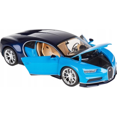 WELLY BUGATTI CHIRON KOVOVÝ MODEL MODRÝ 1:24