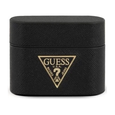 Guess GUACAPVSATMLBK калъф за AirPods Pro, черен Saffiano (GUACAPVSATMLBK)