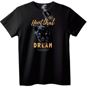 NOONEBRAND Тениска Лови Тази Мечта Пантера - 5XL, Black