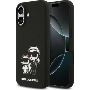 KARL LAGERFELD Liquid Silicone K&CH Sketch MagSafe Задний Чехол для iPhone 17 Black Karl Lagerfeld | Cheren | МЪЖЕ | UNI