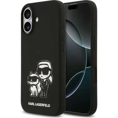 KARL LAGERFELD Liquid Silicone K&CH Sketch MagSafe Задний Чехол для iPhone 17 Black Karl Lagerfeld | Cheren | МЪЖЕ | UNI