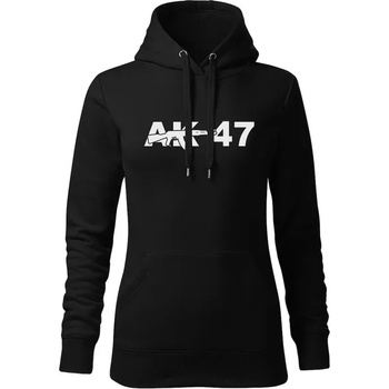 Image 1 of DRAGOWA дамски суитшърт с качулка, ak-47, черен, 320г/м2 (5844)