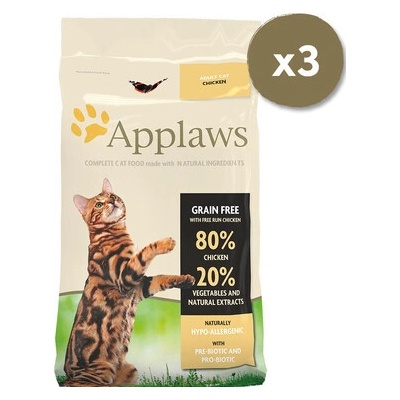 Applaws Dry cat Adult pro dospělé kočky kuřecí 3 x 2 kg – Zboží Mobilmania