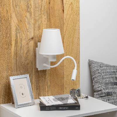 Brilagi - LED Аплик NUBILA 1xE27/25W/230V + LED/3W бял (BG1559F)