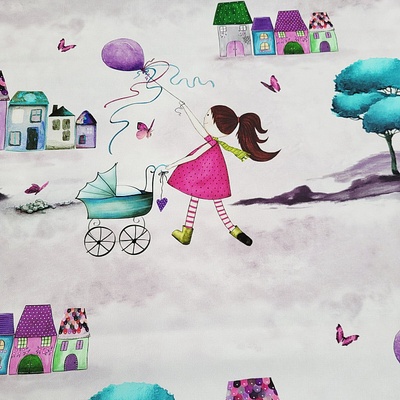 Dětská dekorační látka BAMBINA šíře 140 cm