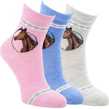 Detské ponožky s koníkom BLEDOMODRÁ