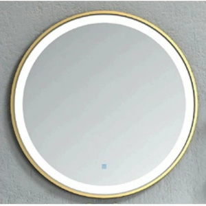 Fluminia Огледало с осветление и размразител Fluminia Gold Lady 90 см (HN208G-90)