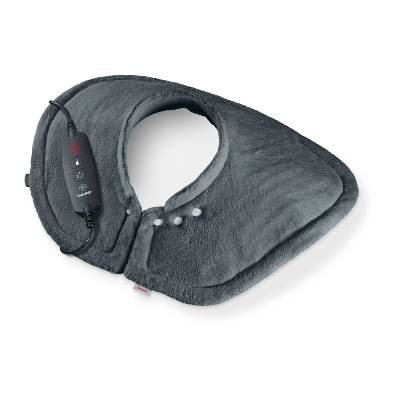 Термоподложка Beurer HK 66 Cosy Grey Shoulder & Neck Heat Pad; 3 temperature settings; auto switch-off after 90 min; washable on 30°; removable switch; fleece fibre; 56(L)x52(W) cm (20056_BEU)