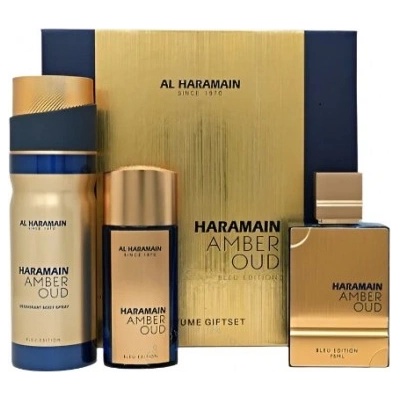 Al Haramain Комплект унисекс Al Haramain Amber Oud Bleu Edition - Eau de Parfum 100 мл + 30 мл + Дезодорант 200 мл