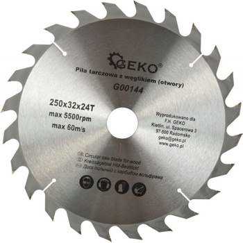GEKO Kotouč pilový vidiový s otvory, 250x32x24T