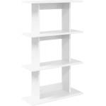 vidaXL Стенен рафт Монтиране на стена Бяло 56 x 20 x 90 см (8012068)