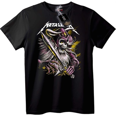 NOONEBRAND Тениска Metallica Череп Пират - 2XL, White