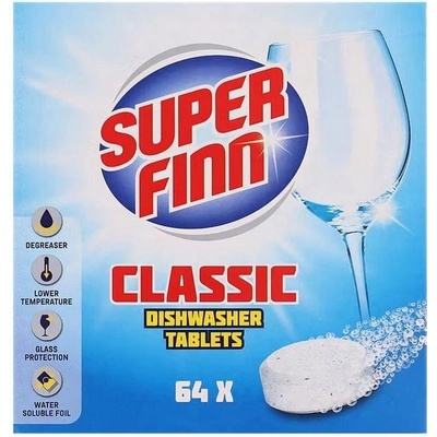 Super Finn Tablety do myčky classic standardní 64 ks