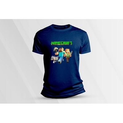 Sandratex dětské bavlněné tričko minecraft 2 námořnická modrá
