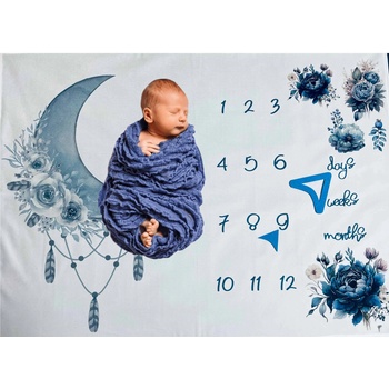 Image 1 of Milestone Декоративно одеяло за снимки Milestone - Луна, 75 х 100 cm (101116)