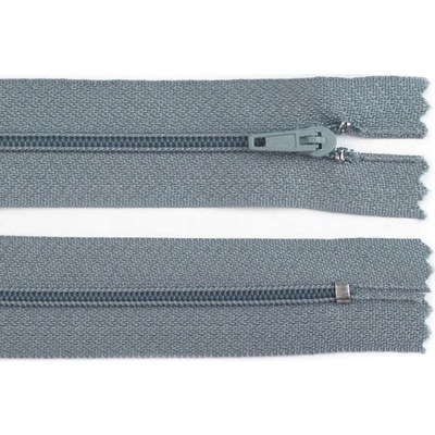 Pro Háčkování Spirálový zip pinlock No 3 délka 30 cm šedý neutrální