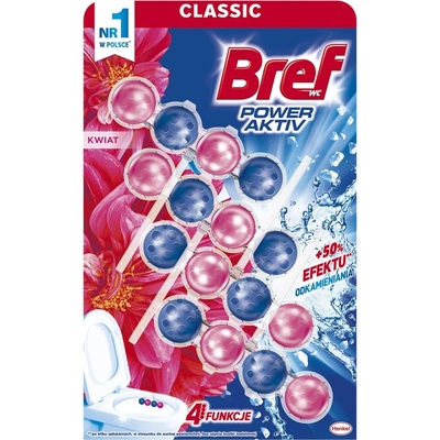 Bref Power Aktiv WC blok tuhý WC blok Flower blossom 4 x 50 g – Hledejceny.cz