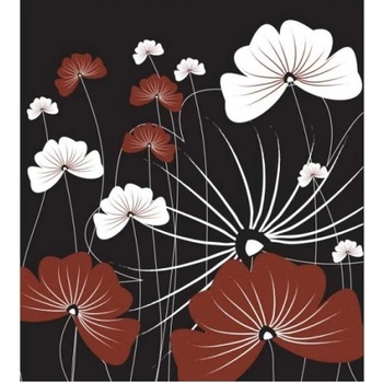 DIMEX ART s. r. o Флизелинов фототапет цветя на черен фон 225 x 250 см