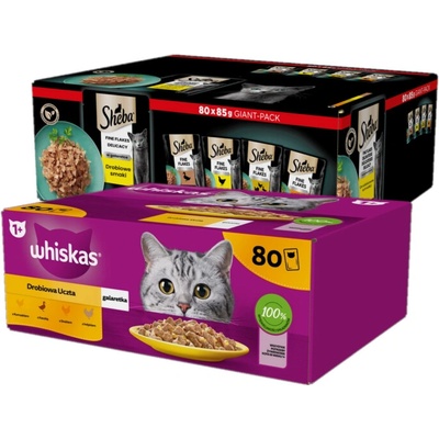 WHISKAS/Sheba Adult sáček 160x85 g drůbeží příchutě