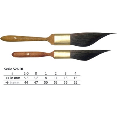 Mečovitý štetec KOLIBRI séria 526