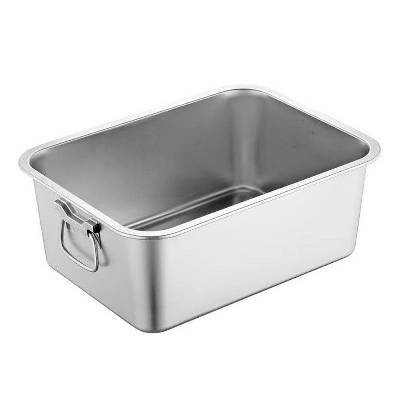 Тава за печене с дръжки Rosberg R51222K6010, 60x40x10 см, Неръждаема стомана, Правоъгълна, Инокс (51222K6010)