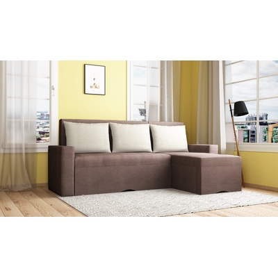 DST Ъглов диван Lorenco-dst, кафяво