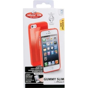 Cellularline Gummy iPhone 5 case red