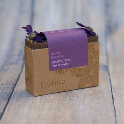 Ponio Dvojitá levanduľa s kvetmi prírodné mydlo 100 g