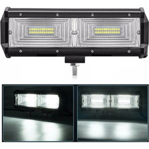  Универсален 144W Лед LED Халоген Фар Работна Лампа 12V - 24V с Разпръсната Flood Светлина за автомобил офроуд бус ван ка